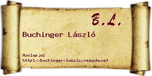 Buchinger László névjegykártya